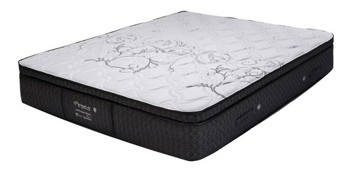 Imagen 2 de 3 de Colchón Súper queen de resortes Suavestar Resorte Perseus blanco y gris - 160cm x 200cm x 31cm con doble pillow top