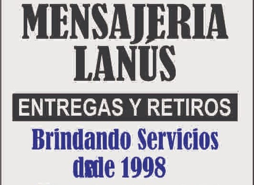 Mensajeria Lanus Entregas Retiros En El Momento Hasta 600km.