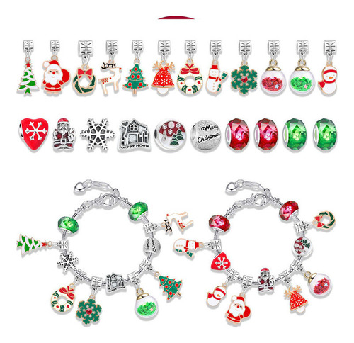 Pulseira De Pingente Com Calendário Do Advento, Natal