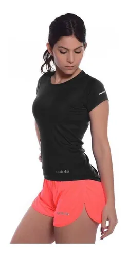 Remera Deportiva Running Mujer Negra Yakka