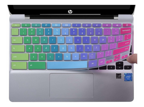 Cubierta De Teclado Colorida Para Hp Chromebook De 11.6 PuLG