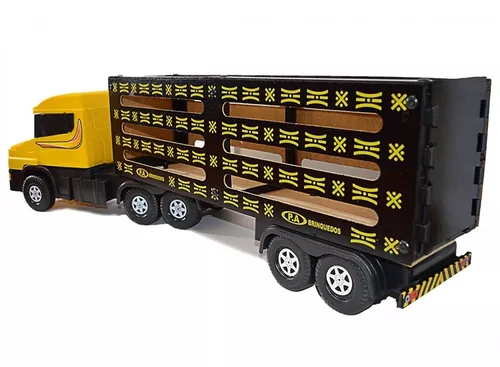 Miniaturas Scania Com Carreta Rosa Brinquedos