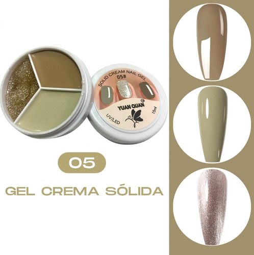 6 Colores Gel Solido En Crema Semipermanente Esmalte De Uñas Mix 2