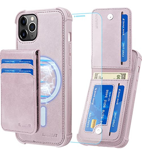 Monasay Magwallet Case For iPhone 14 Pro,[protector De Pant