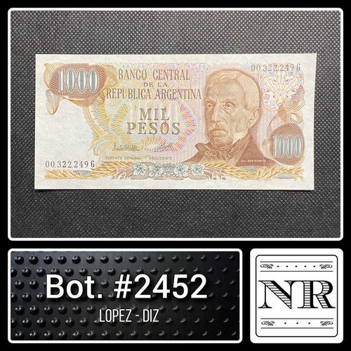 Argentina - 1000  $ Ley - Año 1980 - Bot. #2452 - L | D 