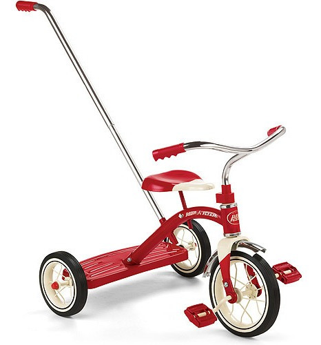 Triciclo Clásico Radio Flyer Color Rojo Con Asa De Empuje