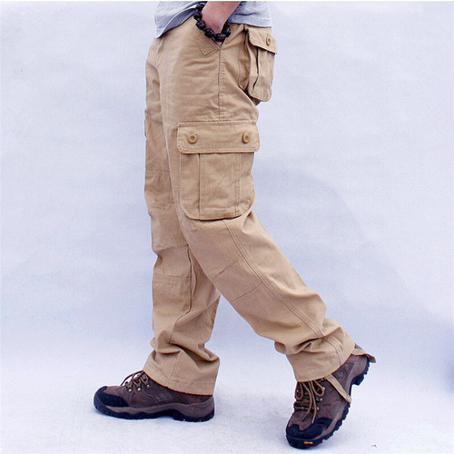 L Pantalones Tipo Cargo Para Hombre, Estilo Militar,