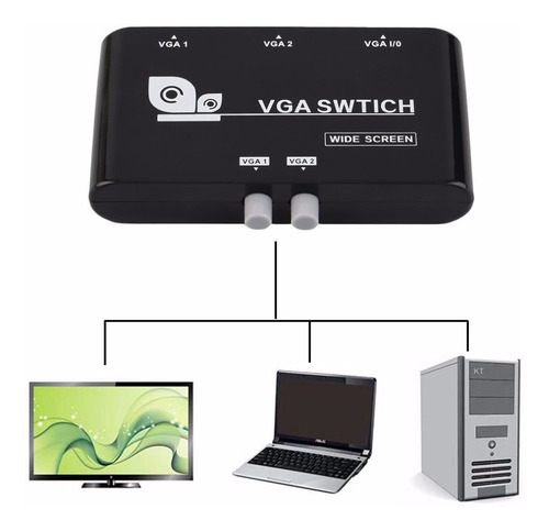 Switch 2 Puertos Vga - 2 Pc 1 Monitor