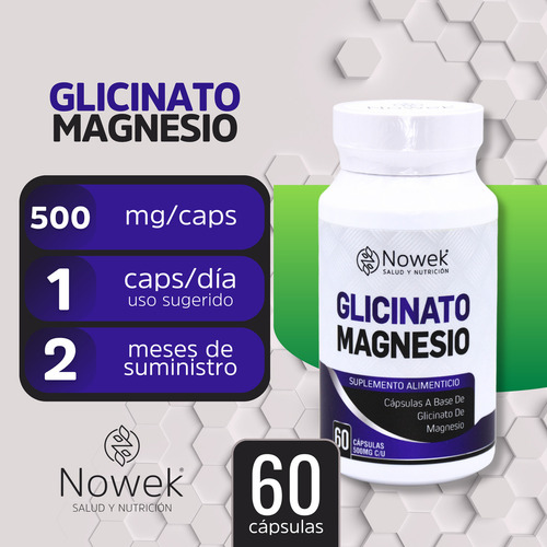 Suplemento en cápsulas Nowek nowek Glicinato de Magnesio x 40g