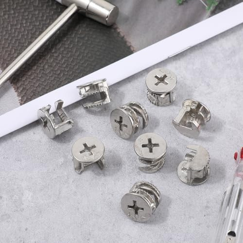 Furniture Cam Lock Nuts,16 Pcs Furniture Connecter Cam Lock