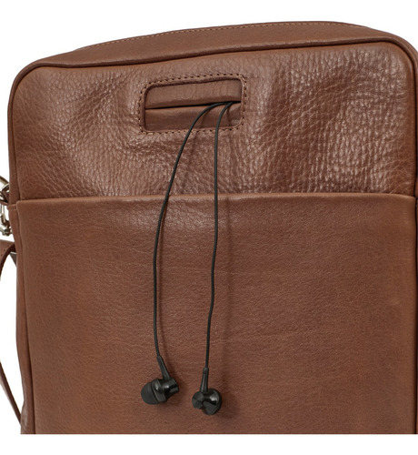 Morral Cuero Bolso Bandolera Urbano Briganti Unisex Borgo Color Marrón