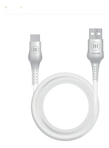 Cable Maxell Jelleez Usb Tipo C Gel Flexible Color Blanco
