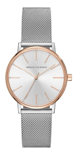 Reloj Armani Exchange Ax5537 Plata Oro Rosa Dama. Color de la correa Plateado Color del fondo Plateado