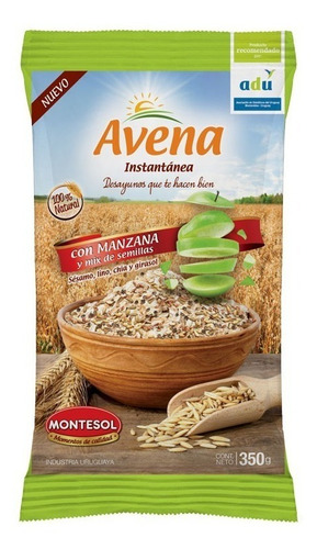 Avena Instantanea Con Manzana Y Mix De Semillas 350g-pack X6