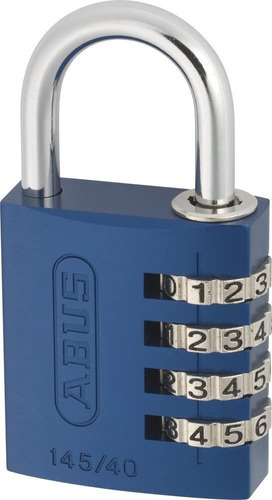 Candado Abus Clave Numerica Aluminio 145/40 Reprogramable Color Azul