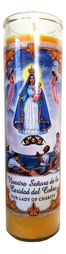 Vela Devocional Amarilla Nuestra Señora Caridad Cobre