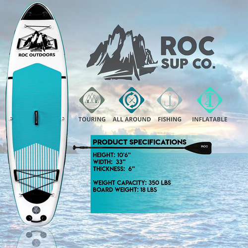 Prancha De Stand Up Paddle Inflável Roc 10 Pés E 6 Polegadas