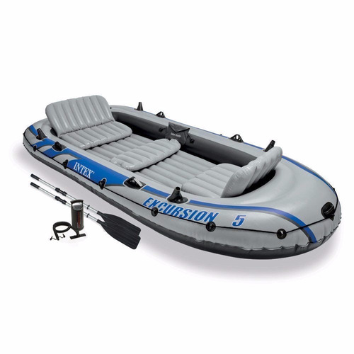 Bote Inflable Intex Excursion 5 + Remos+inflador