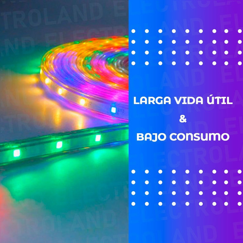 Imagen 4 de 10 de Manguera Led Multicolor 5 Metros Flexible 8 Efectos Navidad