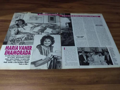 (ak349) Maria Vaner * Clippings Revista 2 Pgs * 1987