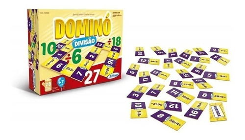 Dominó Educativo Aprendendo Divisão Domino Matematica Madeir