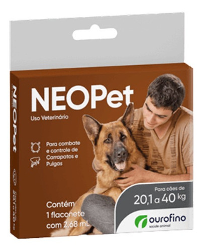 Antipulgas E Carrapatos Neopet 2,68 Ml - 20,1 - 40 Kg