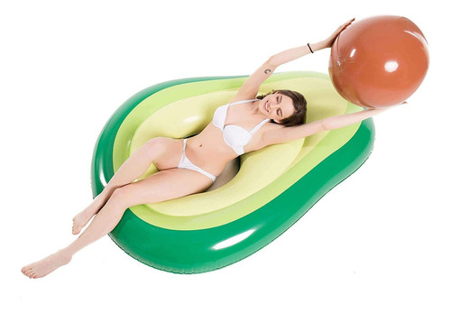Jasonwell Inflatable Avocado Pool Float Seashell Floatie Wit