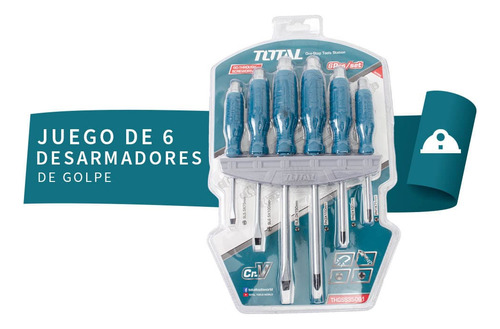 Juego De 6 Desarmadores De Golpe Total Iusa