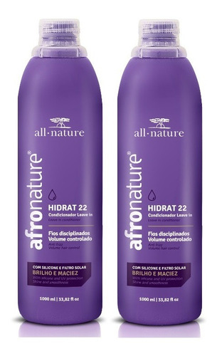 Hidrat 22 Leave In Creme All Nature Cacheados Crespo Afro 2l