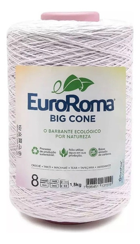 Barbante Euroroma Colorido 0200- Branco N.8 1,8 Kg