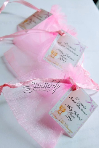 Bolsa Organza Recordatorio Regalo Personalizada Tarjeta Boda