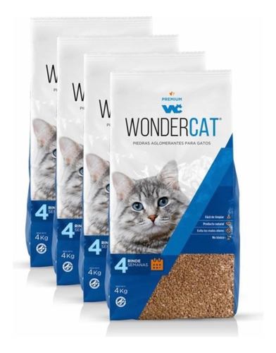 Wondercat Piedras Aglomerantes Neutras Arena X 16 Kg Miluna