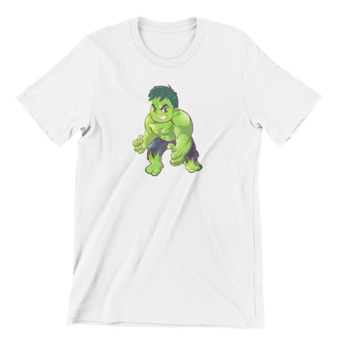 Polera - Hulk - Verde - Juvenil 100% Algodón