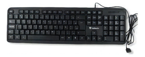 Teclado Valianty Basic Usb Abnt2 Preto Km-101 Idioma Português Brasil