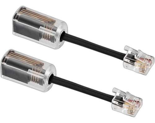 Desenredador De Cable De Telefono Color Negro 2 Unidades Evi