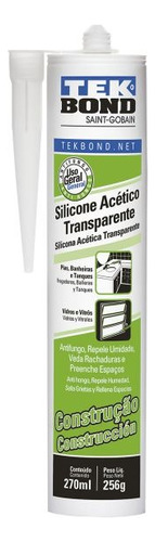 Silicona Acética Transparente Teckbond | X 6unds