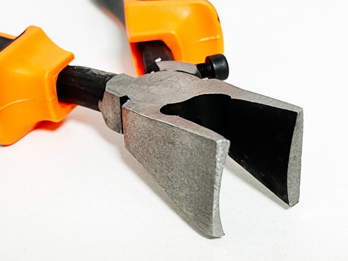Imagen 3 de 4 de Pinza Vidriero Con Regulacion Punta Pato Chata Con Grip S.