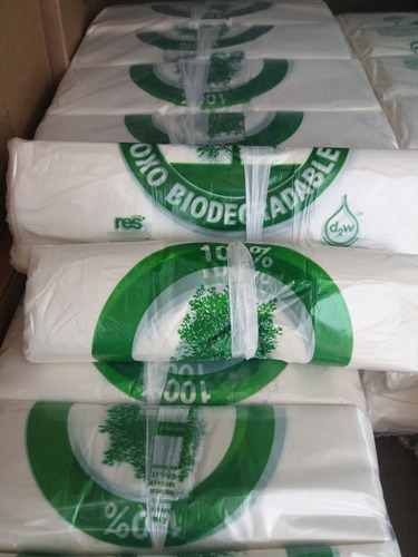 Bolsas Camisetas Biodegradables Para Feria Tamaño 32x40x10