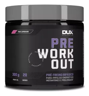 Suplemento em pó Dux Nutrition sabor pink lemonade em pote de 300g