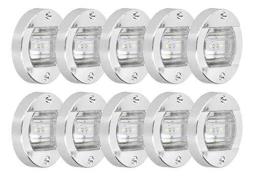 Marcador Lateral De Aviso Led Stern De 12 V, Redondo, Blanco