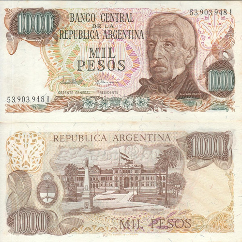 Bottero 2460 - Billete De 1.000 Pesos Ley Año 1982 - Au