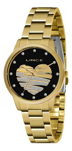 Relógio Lince Analógico Dourado Feminino Lrgj139l P1kx