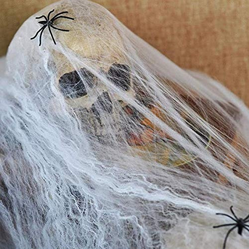 Halloween Tela De Araña Blanca C/ Araña