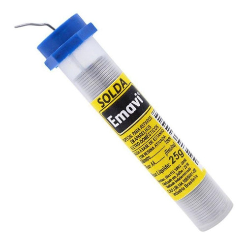 Fio De Estanho Para Solda 25g 1mm Emavi 6sk Eda Ferramentas