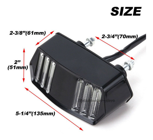 Luz Trasera Led De Stop + Direccionales Universal Moto