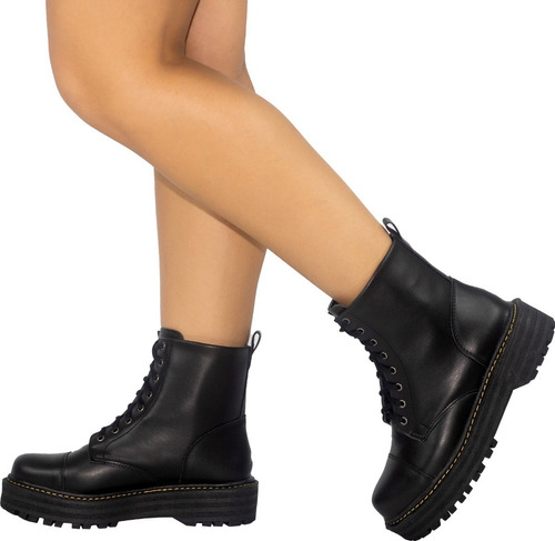 Coturno Feminino Bota Plataforma Blogueira Chunky | S4.core