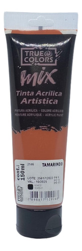 Tinta Acrílica Artistica Mix 150ml True Colors Cor Tamarindo