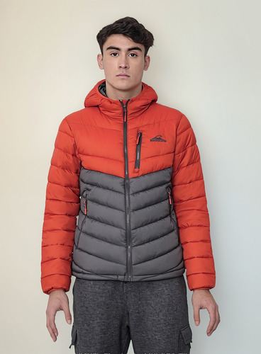 Campera Montagne Hombre Argon Con Capucha Térmica Inflable