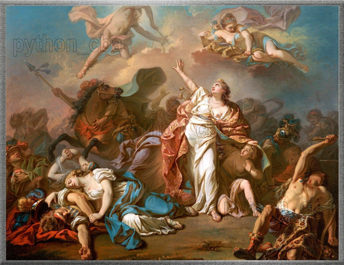 Cuadro Apolo Y Diana Atacando A Los Hijos De Niobe - David