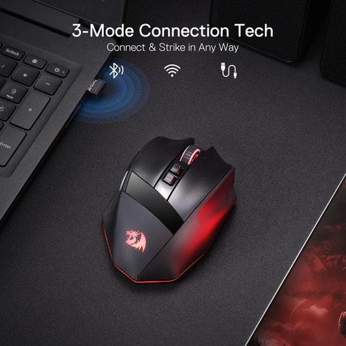 Redragon M813 Pro Ratón Gaming Rgb 3 Modos 26000 Dpi